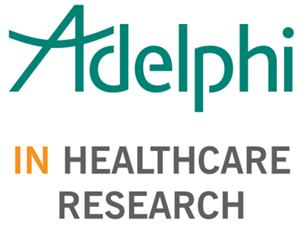 Adelphi in healthcare research centred logo